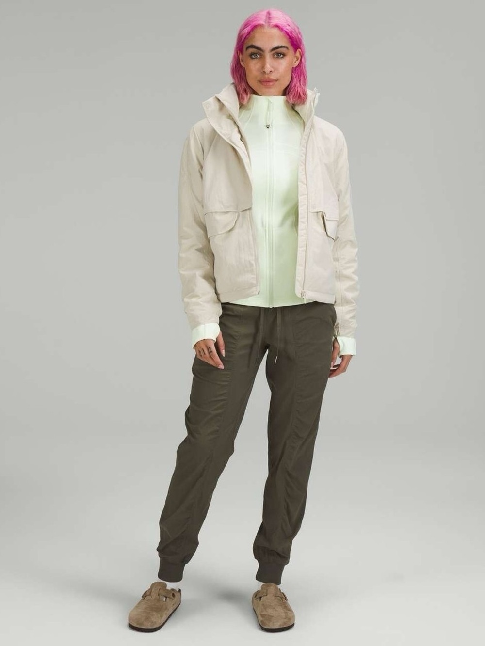 Lululemon Dance Studio Mid-Rise Jogger Full Length Army Green Size 8
